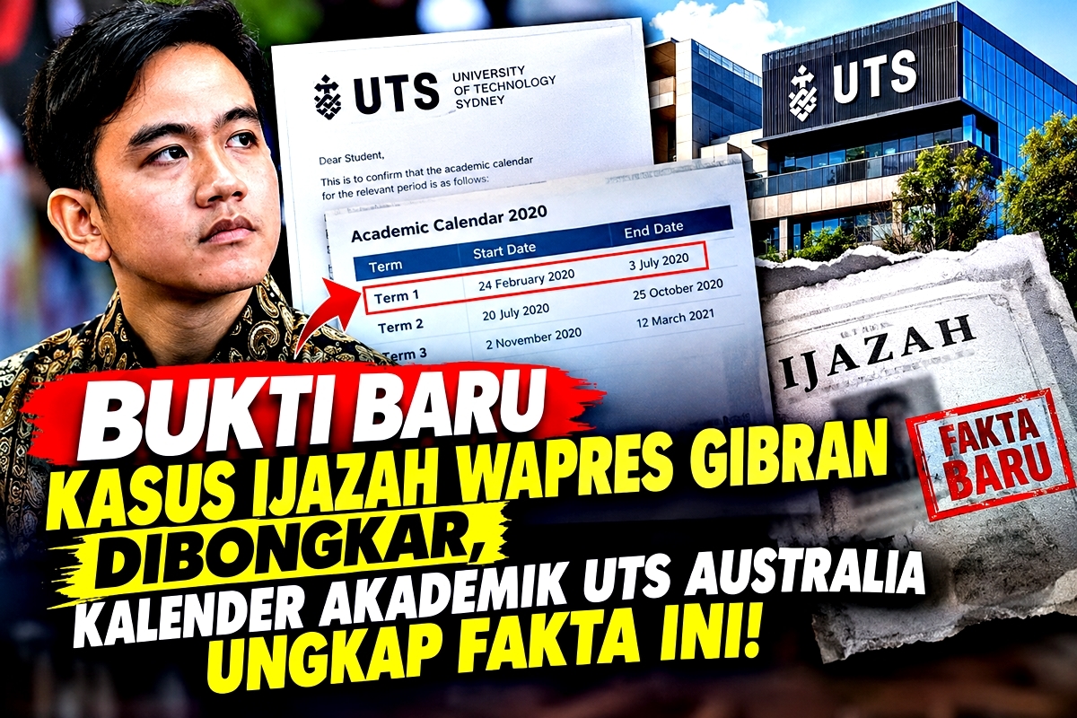 Bukti Baru Kasus Ijazah Wapres Gibran Dibongkar, Kalender Akademik UTS Australia Ungkap Fakta Ini!