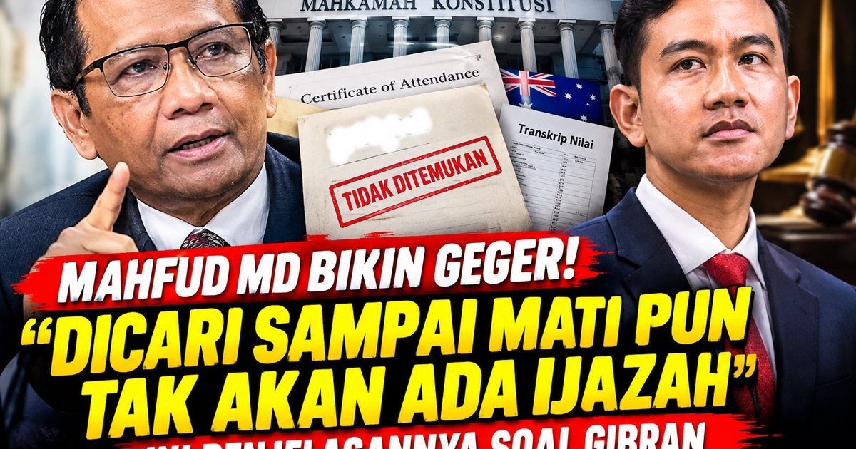Mahfud MD Bikin Geger! 'Dicari Sampai Mati Pun Tak Akan Ada Ijazah', Ini Penjelasannya soal Gibran