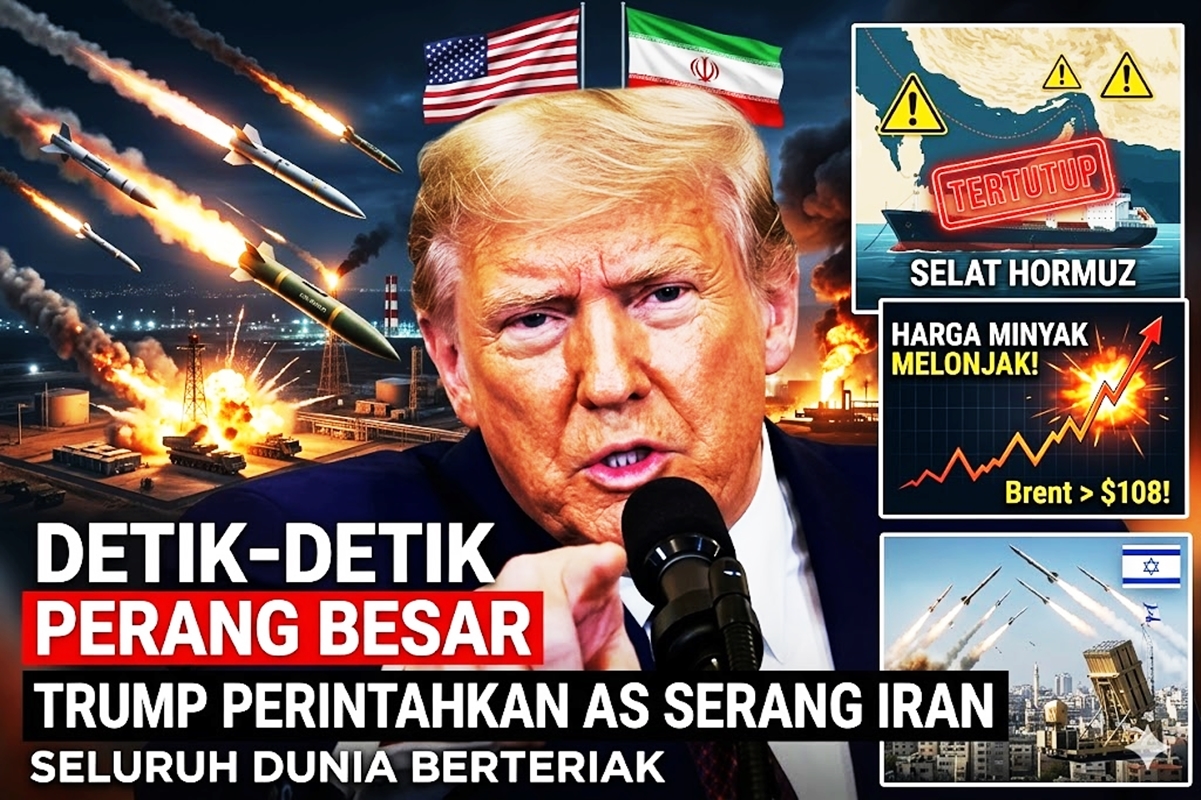 Detik-Detik Perang Besar: Trump Perintahkan AS Serang Iran, Seluruh Dunia Berteriak!