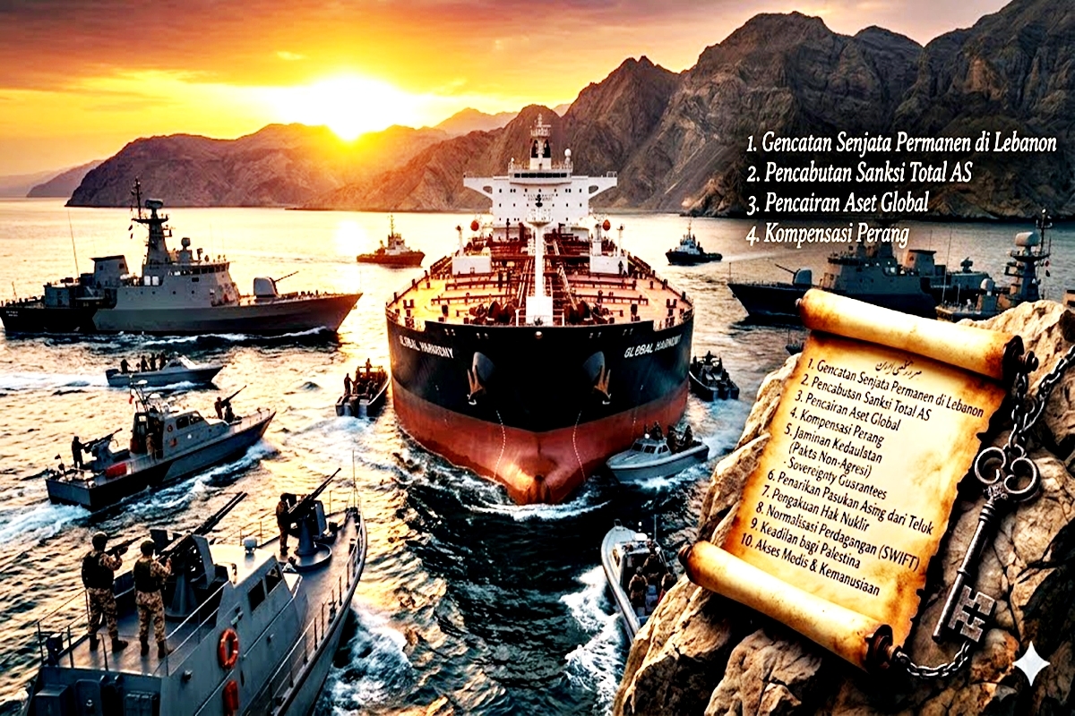 Tak Main-main! Ini 10 Syarat Mustahil Iran Sebelum Buka Kembali Selat Hormuz
