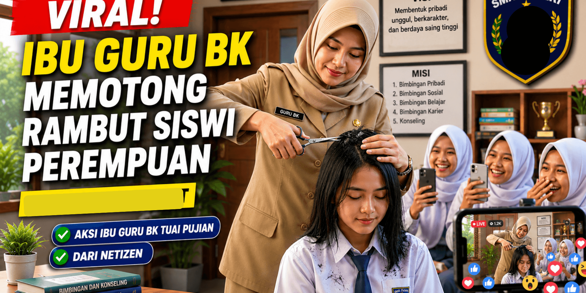 Viral! Guru Potong Rambut Siswi di Garut, Jadi Evaluasi Cara Terapkan Disiplin di Sekolah