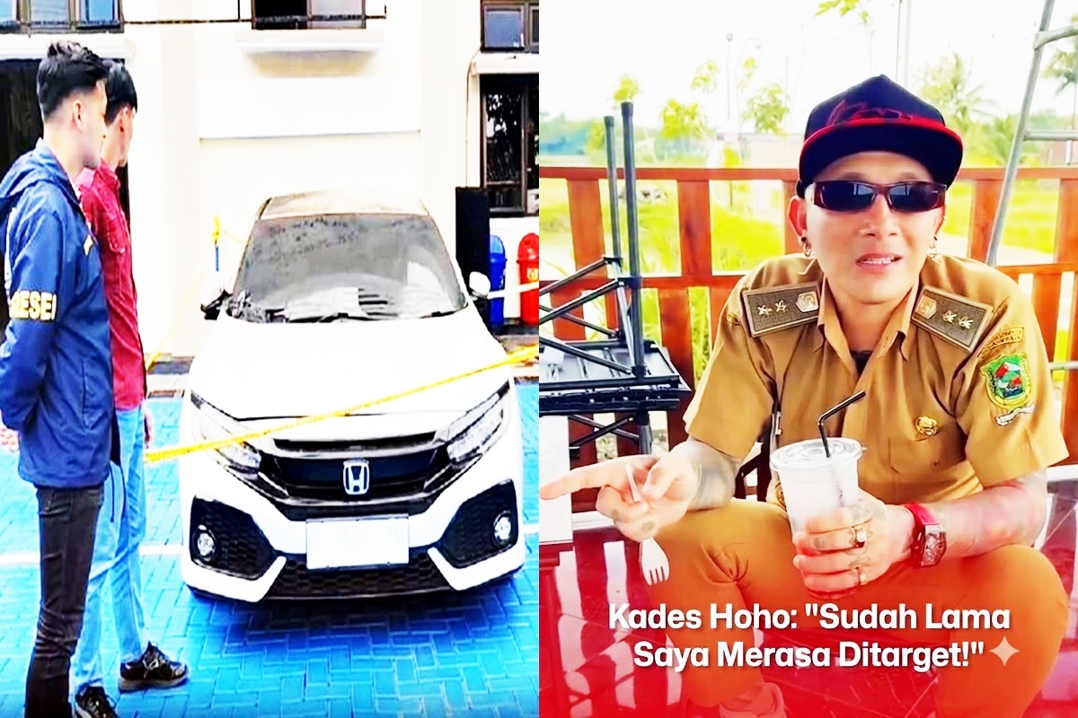 Sakit Hati Lihat Kades Bertato 'Flexing' Mewah di Medsos, Pria Ini Nekat Jalan Kaki Bakar Mobil Civic Turbo Milik Korban!