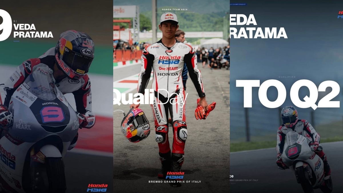 Dipuji Honda Team Asia, Veda Ega Pratama Ukir Kebangkitan Spektakuler, Lolos ke Q2