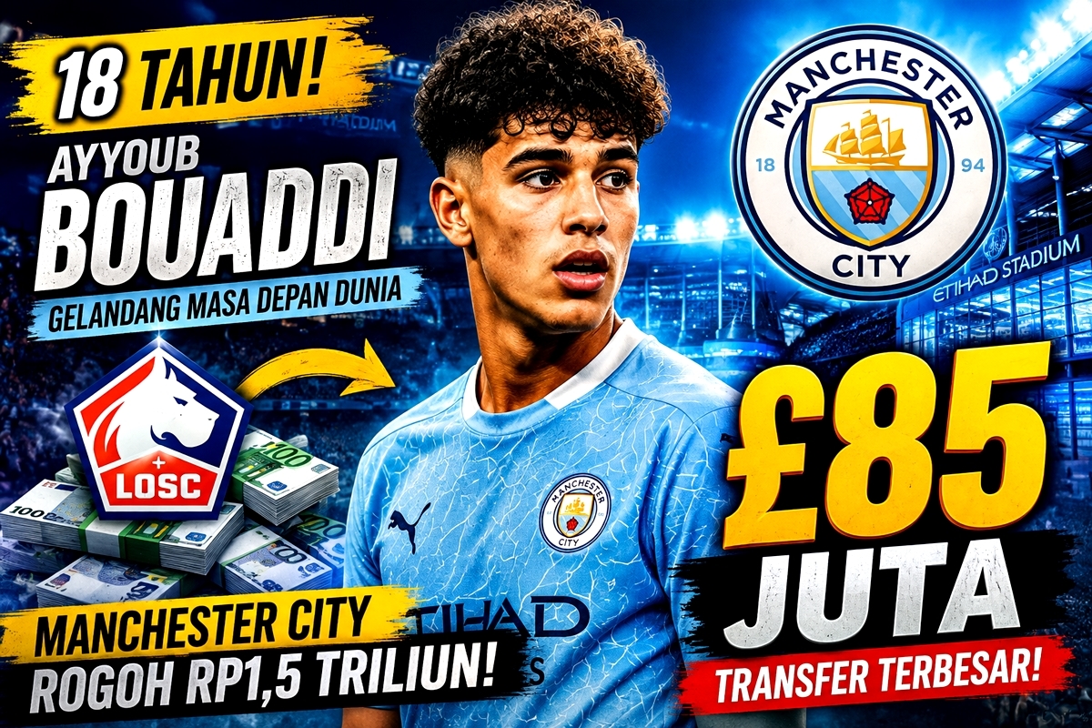 Gila! Manchester City Rogoh Rp1,5 Triliun untuk Pemain 18 Tahun, Siapa Ayyoub Bouaddi?