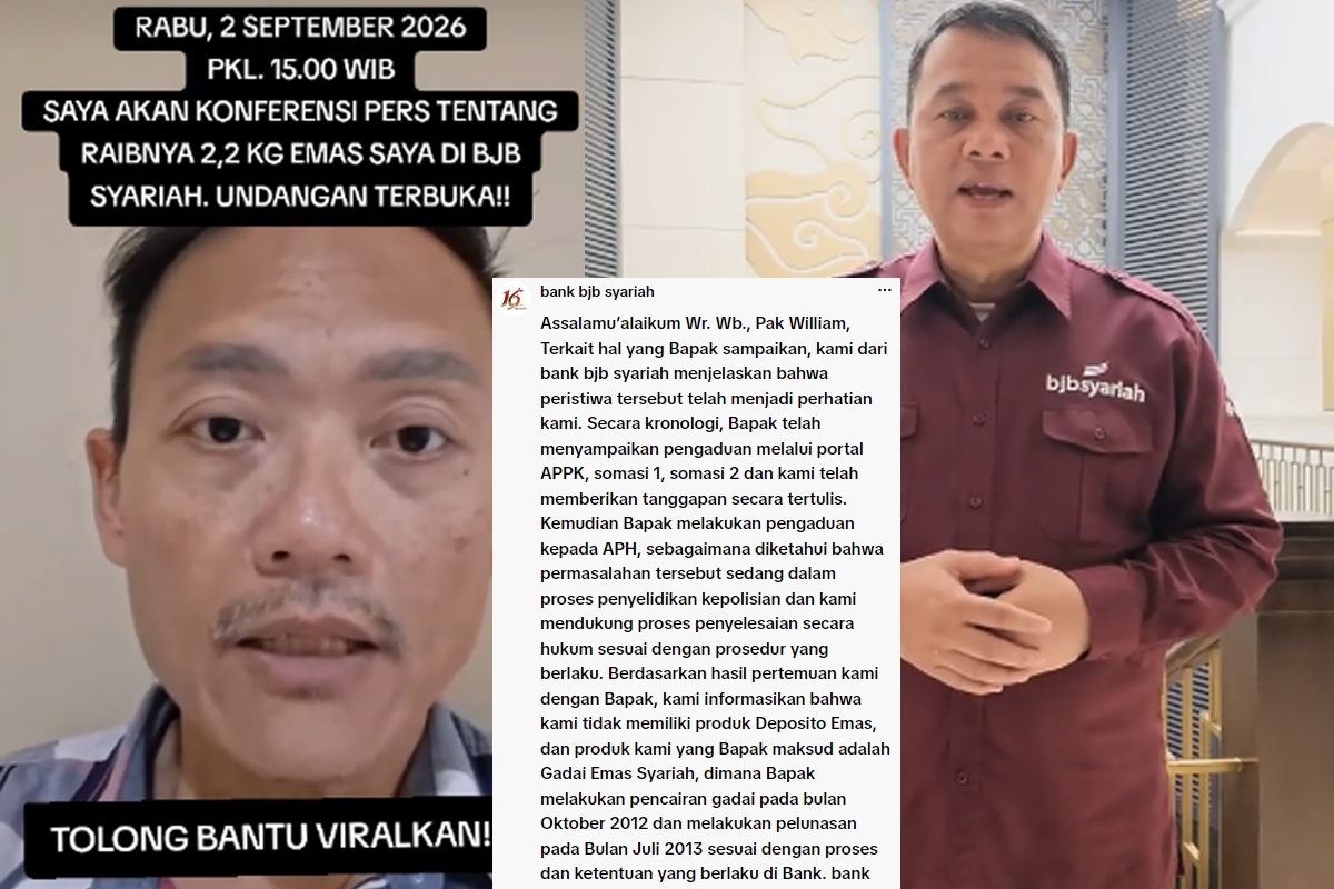 Heboh Emas 2,2 Kg William Gunawan, BJB Syariah Bantah Ada Deposito Emas