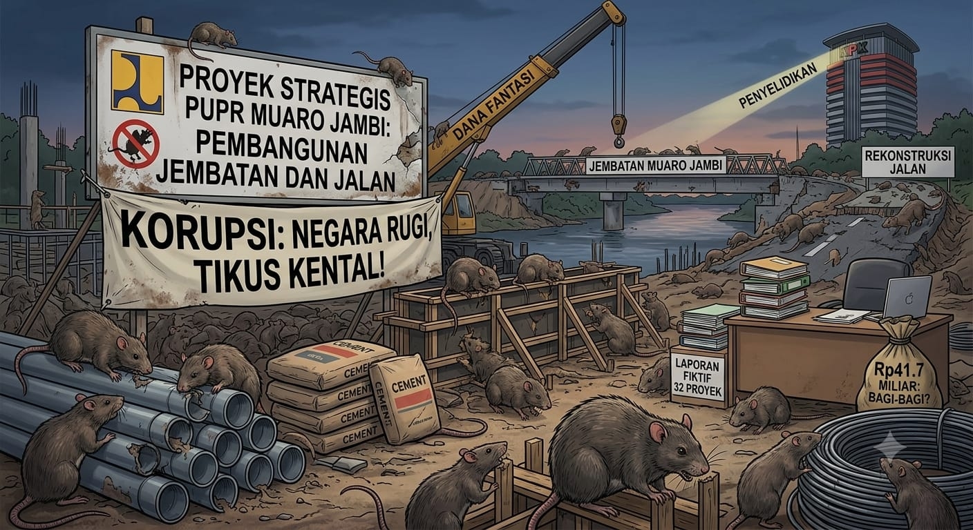 Daftar 32 Proyek Muaro Jambi Masuk Laporkan KPK, 24 Tender PUPR Tembus Rp41,7 Miliar