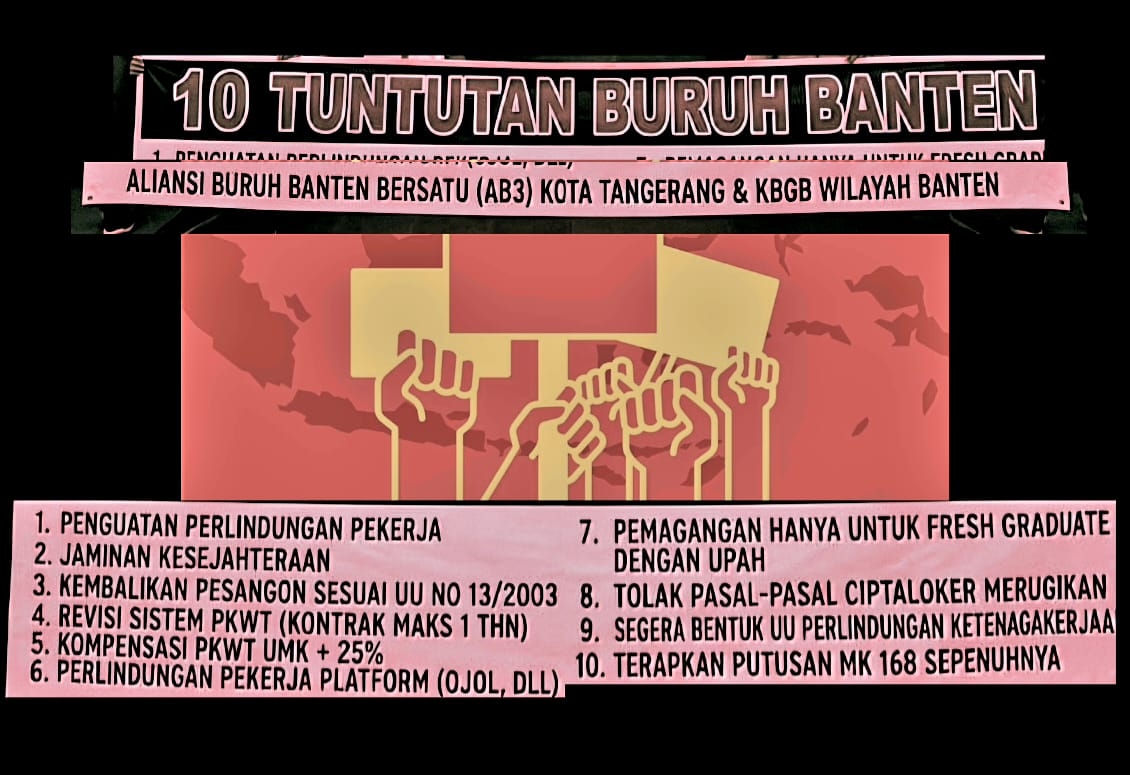 Buruh Banten Bawa 10 Tuntutan ke DPRD Kota Tangerang, Terkait UU Ketenagakerjaan Putusan MK 168 