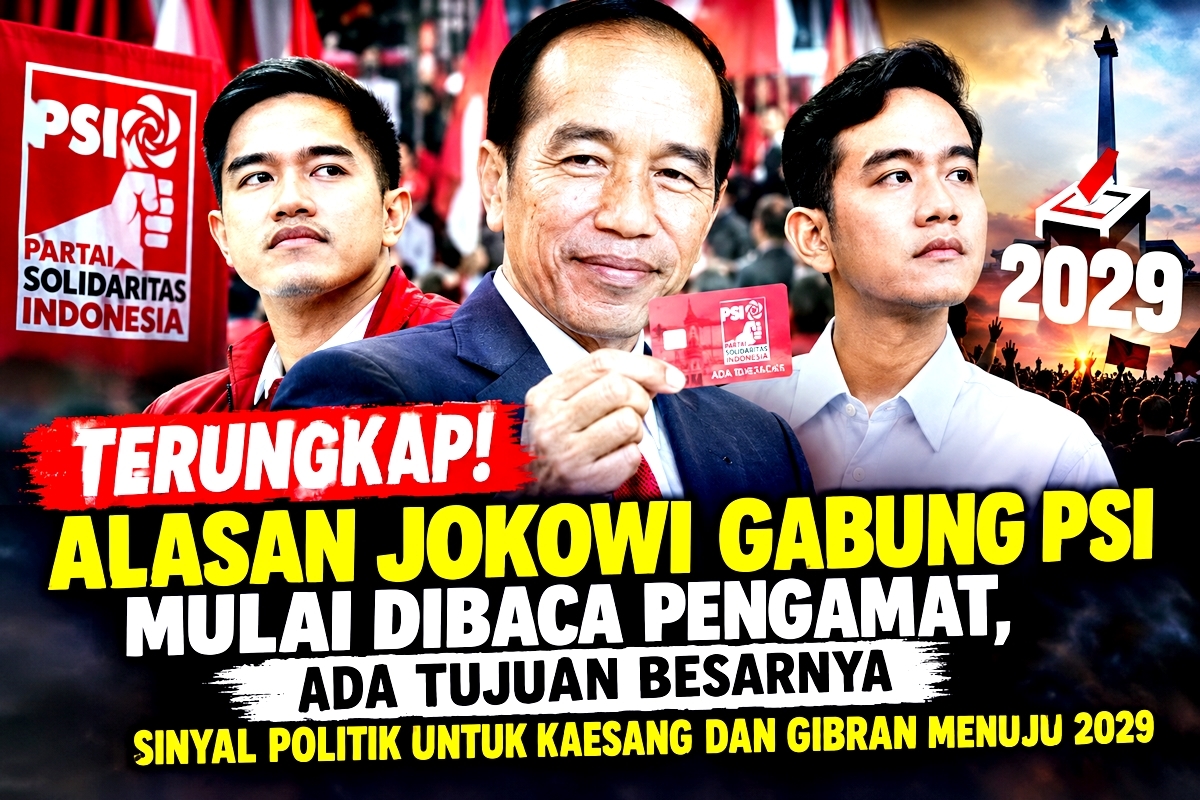 Terungkap! Alasan Jokowi Gabung PSI Mulai Dibaca Pengamat, Ada Tujuan Besarnya Sinyal Politik untuk Kaesang dan Gibran Menuju 2029