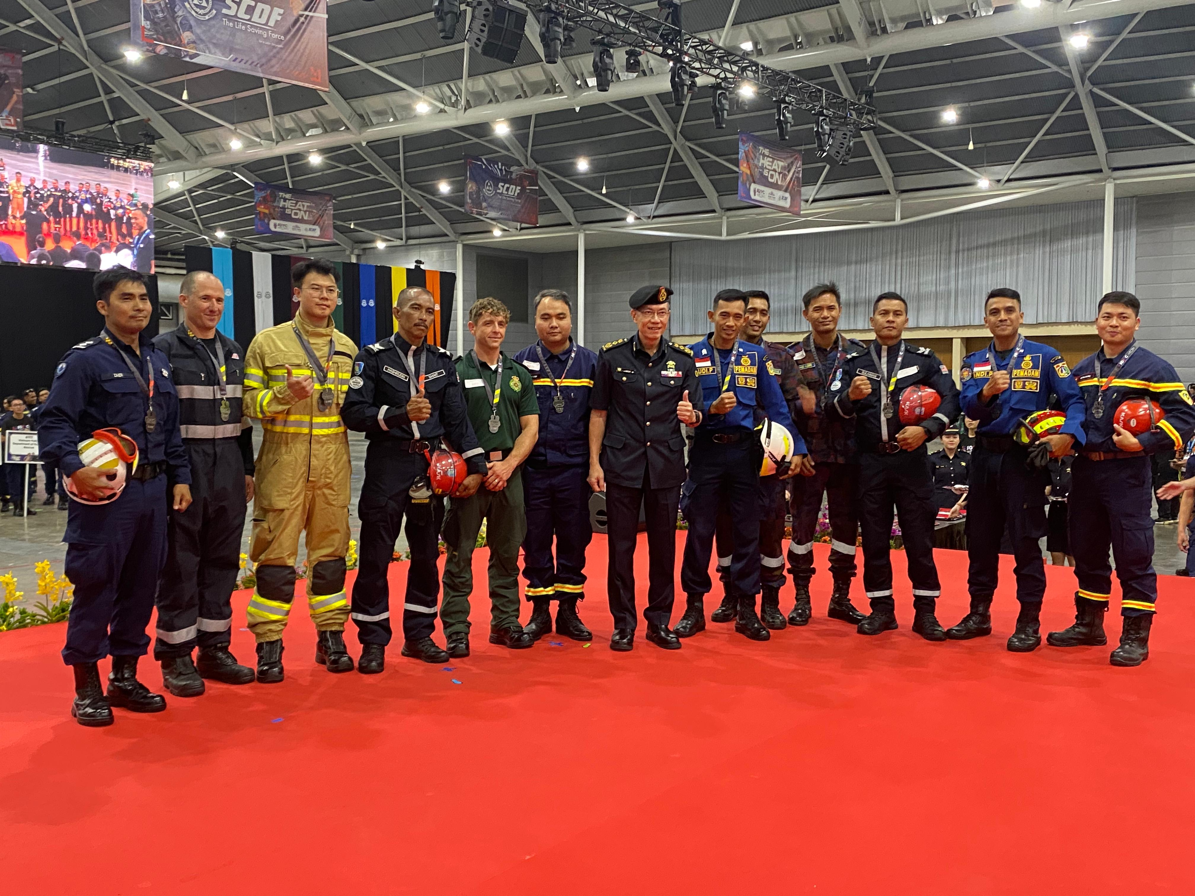 Petugas Damkar DKI Jakarta Raih 5 Medali di Kompetisi Singapore-Global Firefighters and Paramedics Challenge (SGFPC) 2023