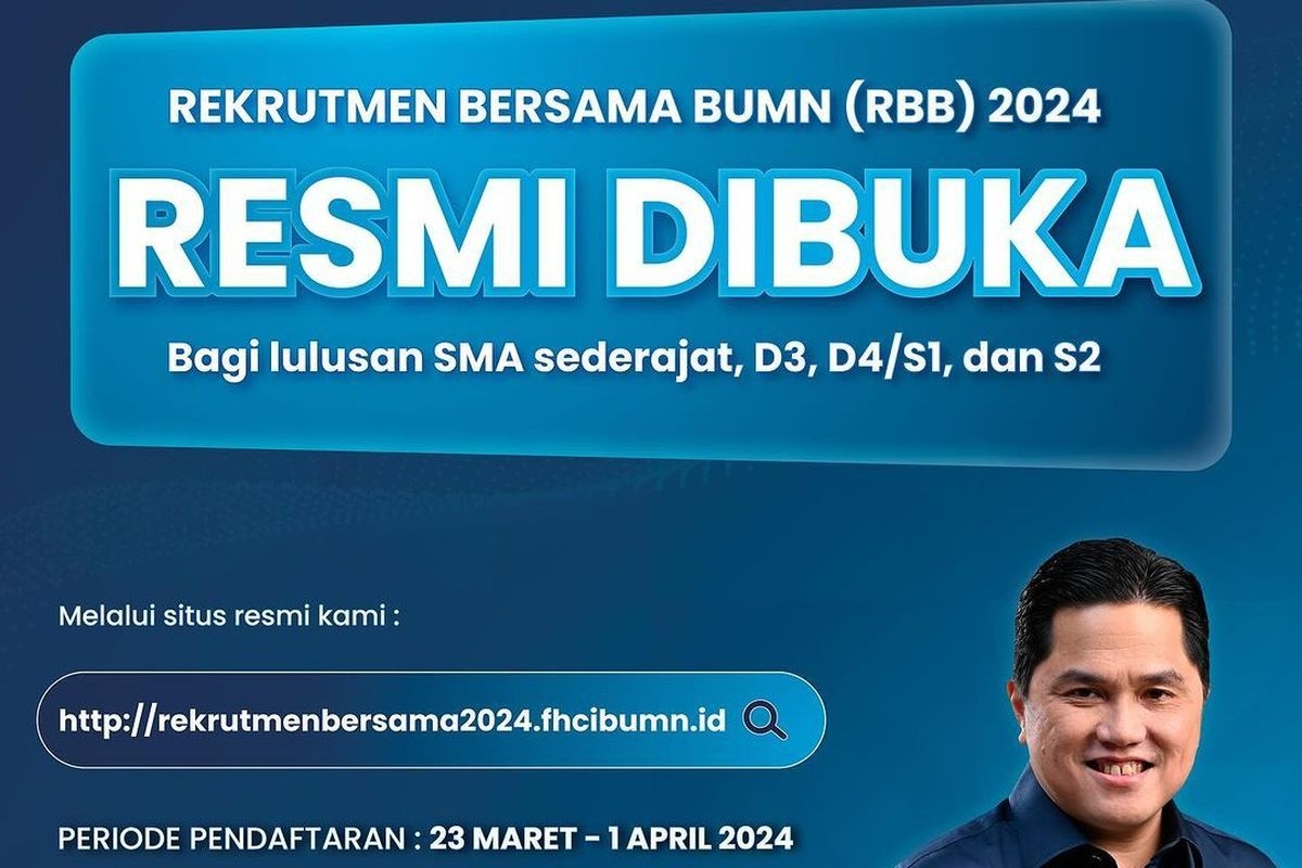 Rekrutmen Bersama BUMN 2024 Resmi di Buka! Berikut Syarat dan Cara Mendaftarnya