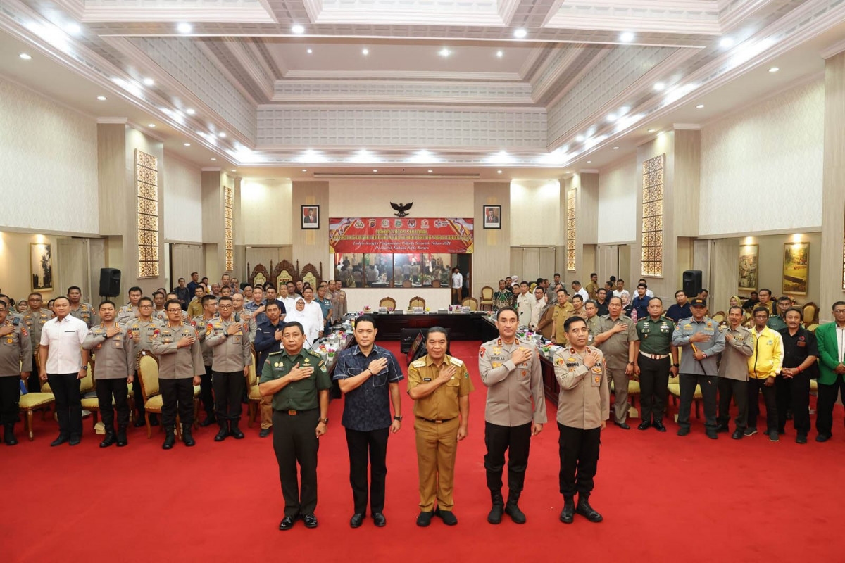 Upayakan Pengamanan Pilkada Serentak 2024, Pj Gubernur Banten Al Muktabar Koordinasi Bersama Lintas Sektoral