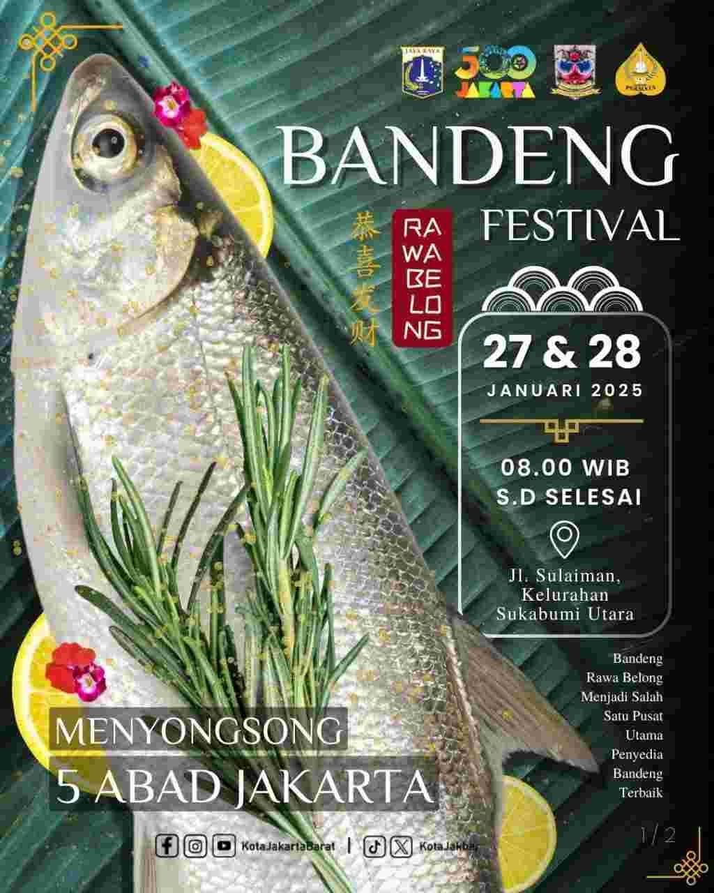 Yuk Ramaikan! Festival Bandeng Rawa Belong,  Tradisi Menyambut Tahun Baru Imlek 2025 