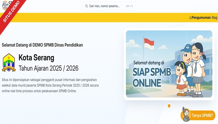 Catat Syaratnya! SPMB Kota Serang 2025 Mulai Juni di Tanggal Ini dariJenjang TK, SD dan SMP