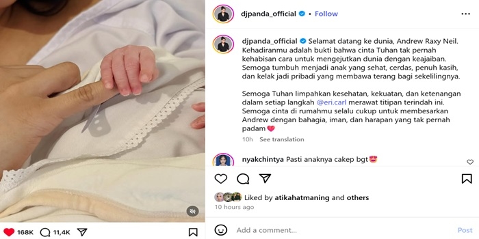 Erika Carlina Melahirkan, Ucapan Denny Sumargo ke DJ Panda Bikin Heboh Saja