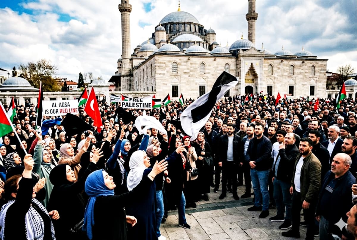 Geger di Istanbul! Ketika Jilbab Dilempar ke Wajah Laki-Laki sebagai Protes Atas Penindasan Al-Aqsa