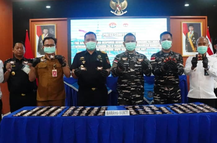 TNI AL Temukan 240 Kartrid Vape Berisi Etomidate, Modus Pelaku Bikin Geger