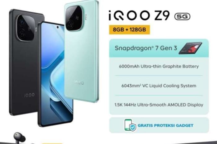 Hp iQOO Z9 Resmi di Indonesia, Intip Harga dan Spesifikasinya!