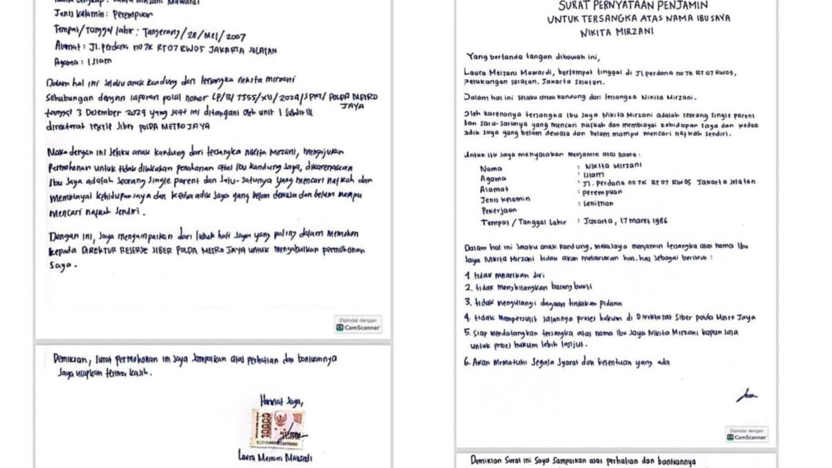 Nikita Mirzani Resmi Ditahan, Lolly Buat Surat Pernyataan Supaya Ibunya dapat Dibebaskan