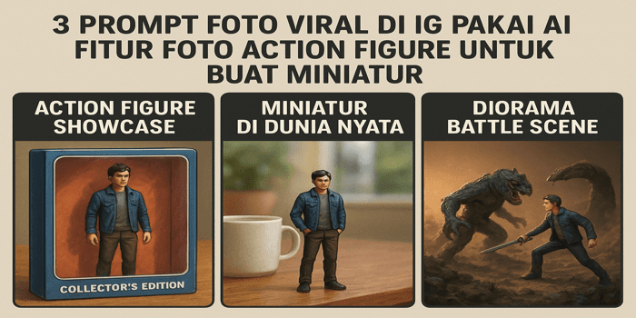 3 Prompt Foto Viral di IG Pakai AI Fitur Foto Action Figure untuk Buat Miniatur