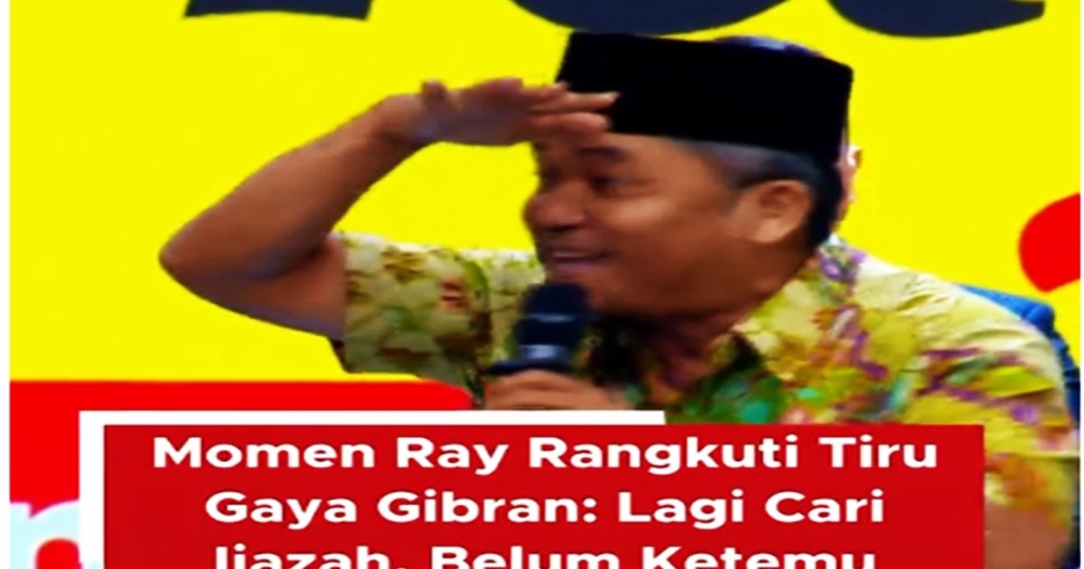 Heboh! Ray Rangkuti Tiru Gimmick Gibran Sambil Sentil Polemik Ijazah: 'Saya Lagi Cari-Cari, Belum Menemukan'
