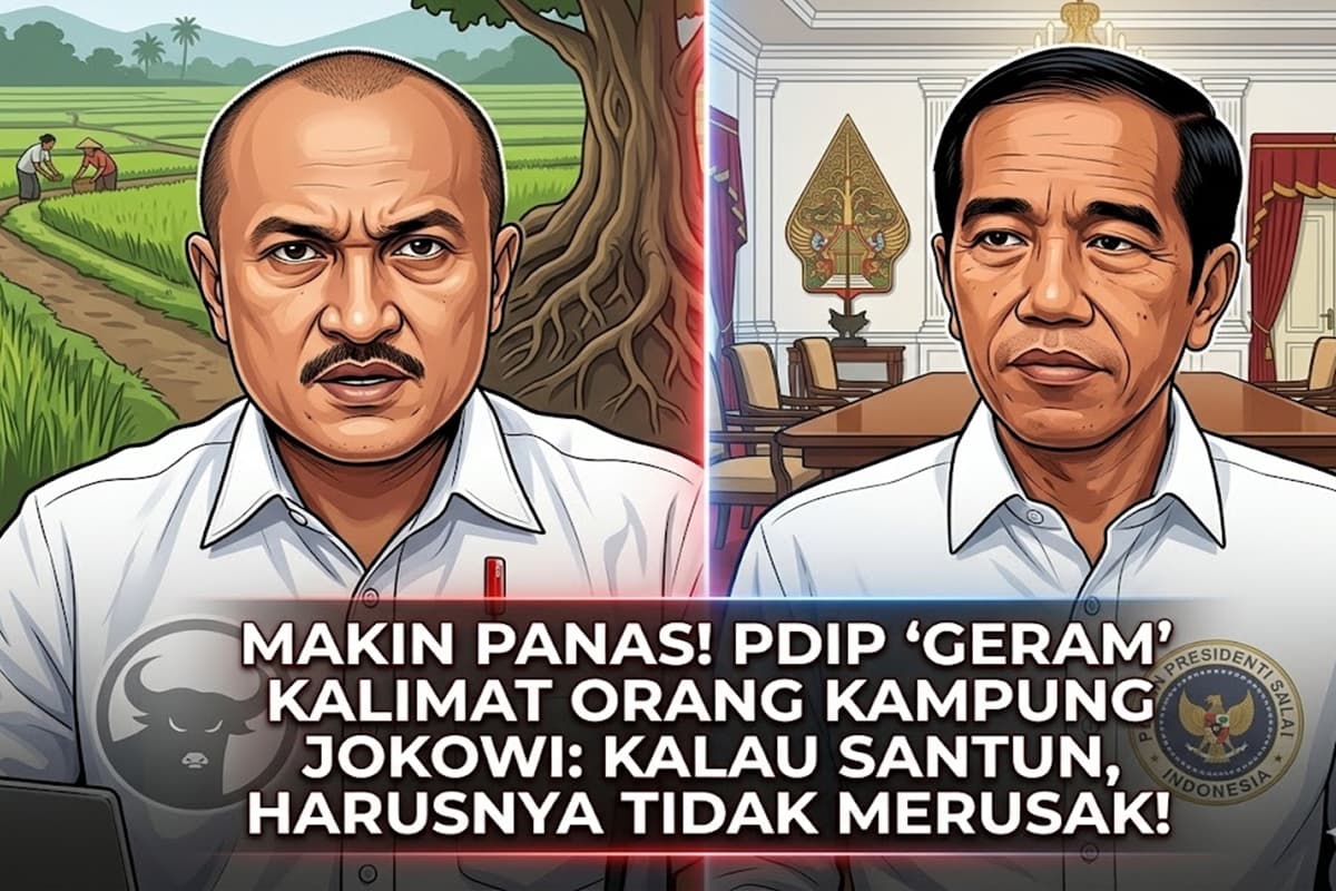 Makin Panas! PDIP 'Geram' Kalimat Orang Kampung Jokowi: Kalau Santun, Harusnya Tidak Merusak!