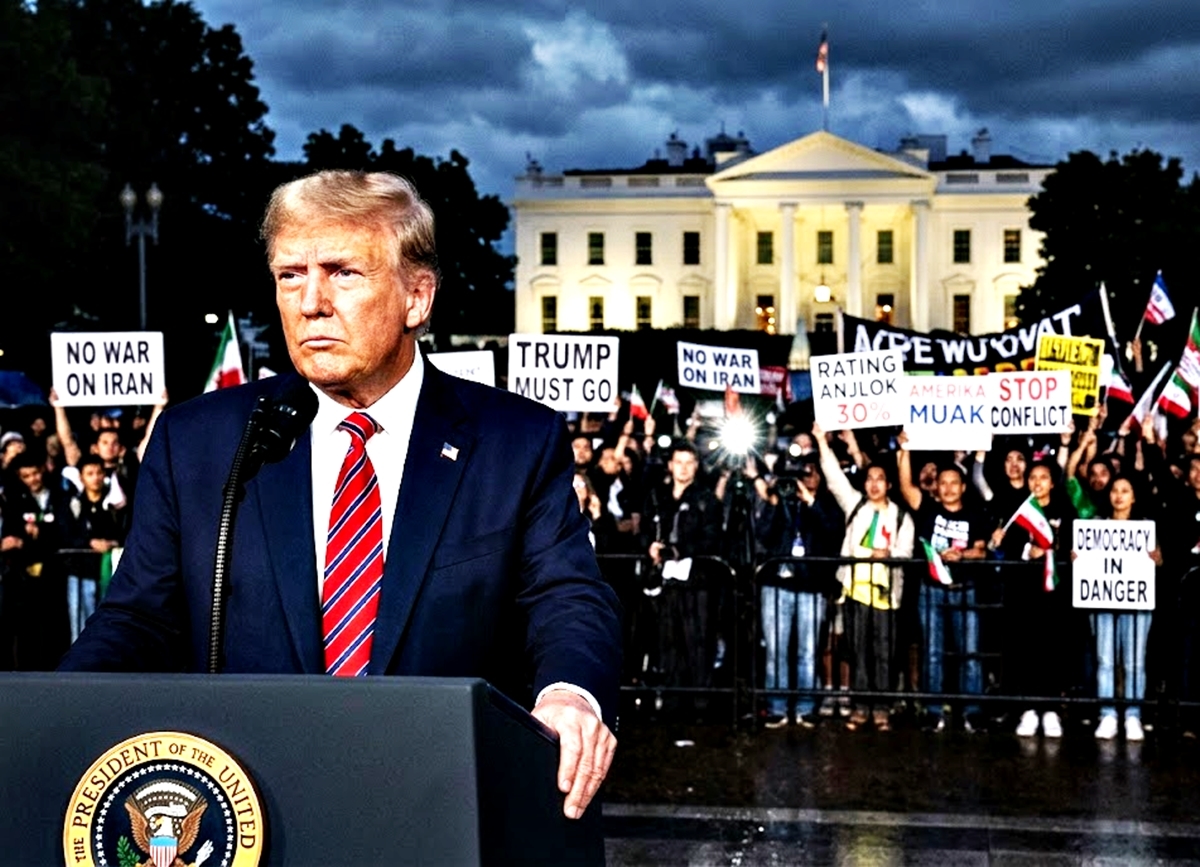 GUNCANGAN KUAT di WASHINGTON! Rating Trump Anjlok ke 30 Persen, Rakyat AS Mulai 'Muak' dengan Konflik Iran