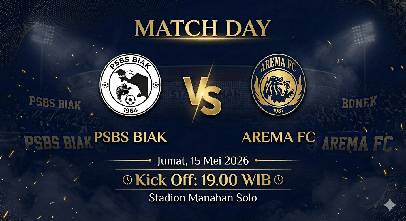 Prediksi Skor PSBS Biak vs Arema FC: Singo Edan Datang Saat Badai Pasifik Sedang Terpuruk