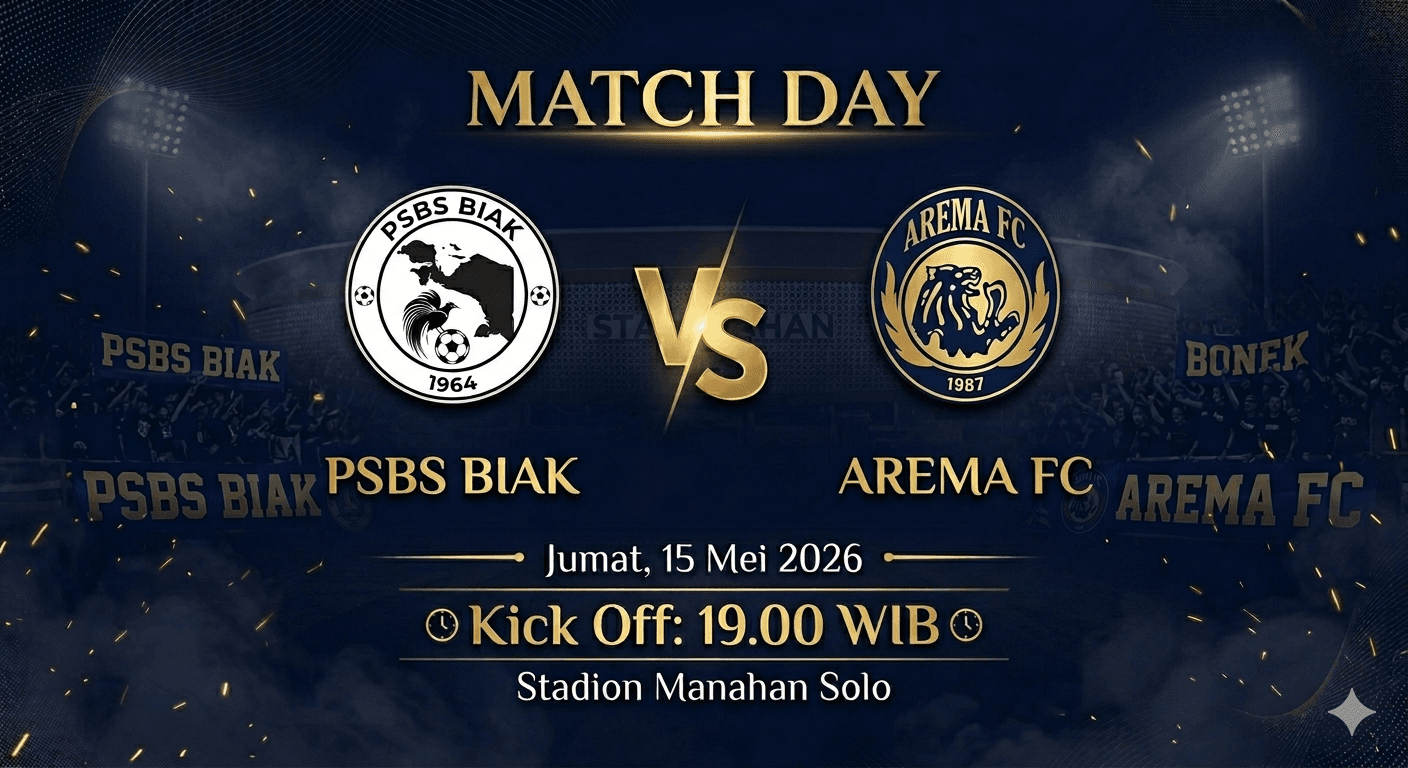 Prediksi Skor PSBS Biak vs Arema FC: Singo Edan Datang Saat Badai Pasifik Sedang Terpuruk