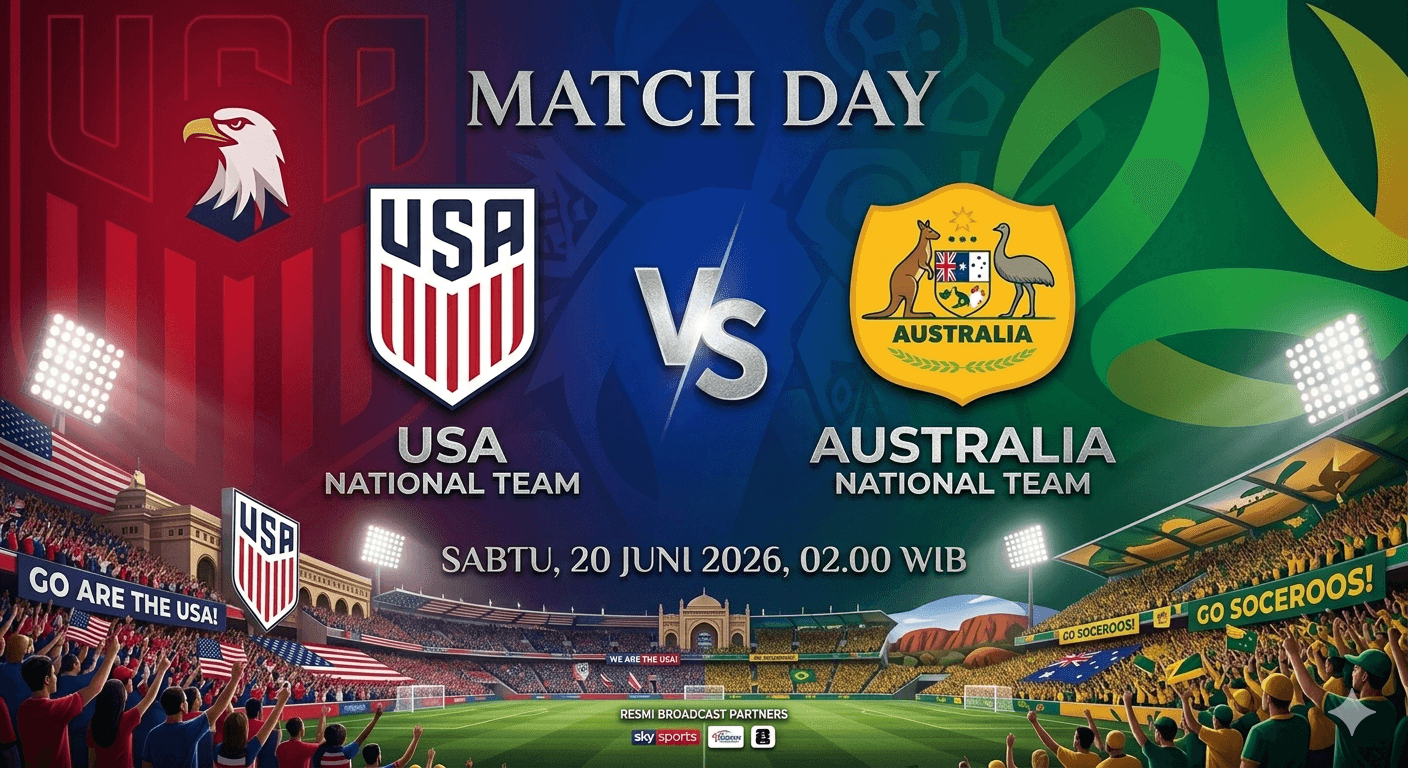Prediksi Amerika Serikat vs Australia: Tuan Rumah Diunggulkan, Tapi Socceroos Siap Bikin Kejutan