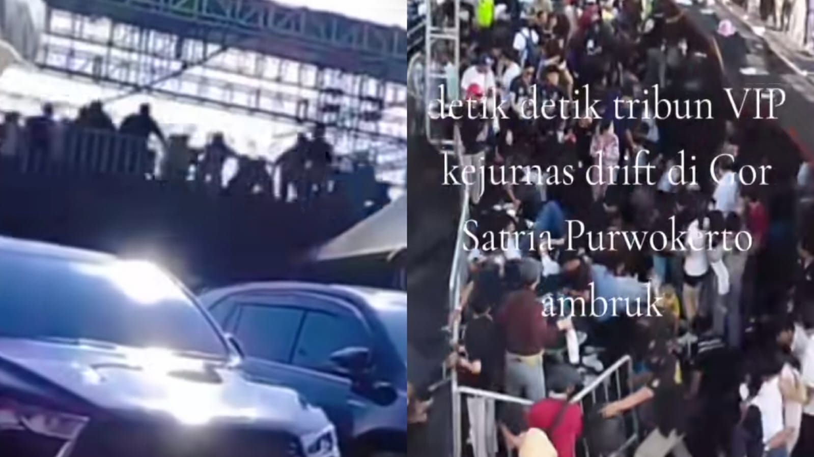 Tribun VIP Kejurnas Drift Speed Fest Purwokerto Ambruk, 90 Penonton Jadi Korban