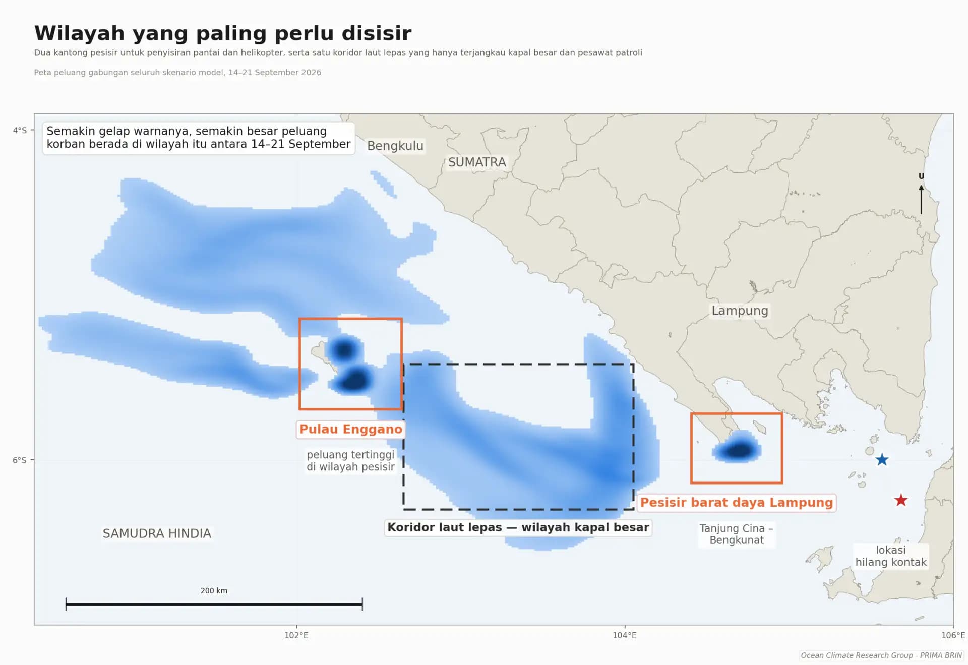 Terungkap Hasil Pemodelan Arah Hanyut 8 Orang Hilang di Selat Sunda, Jaraknya Bisa Ratusan Kilometer