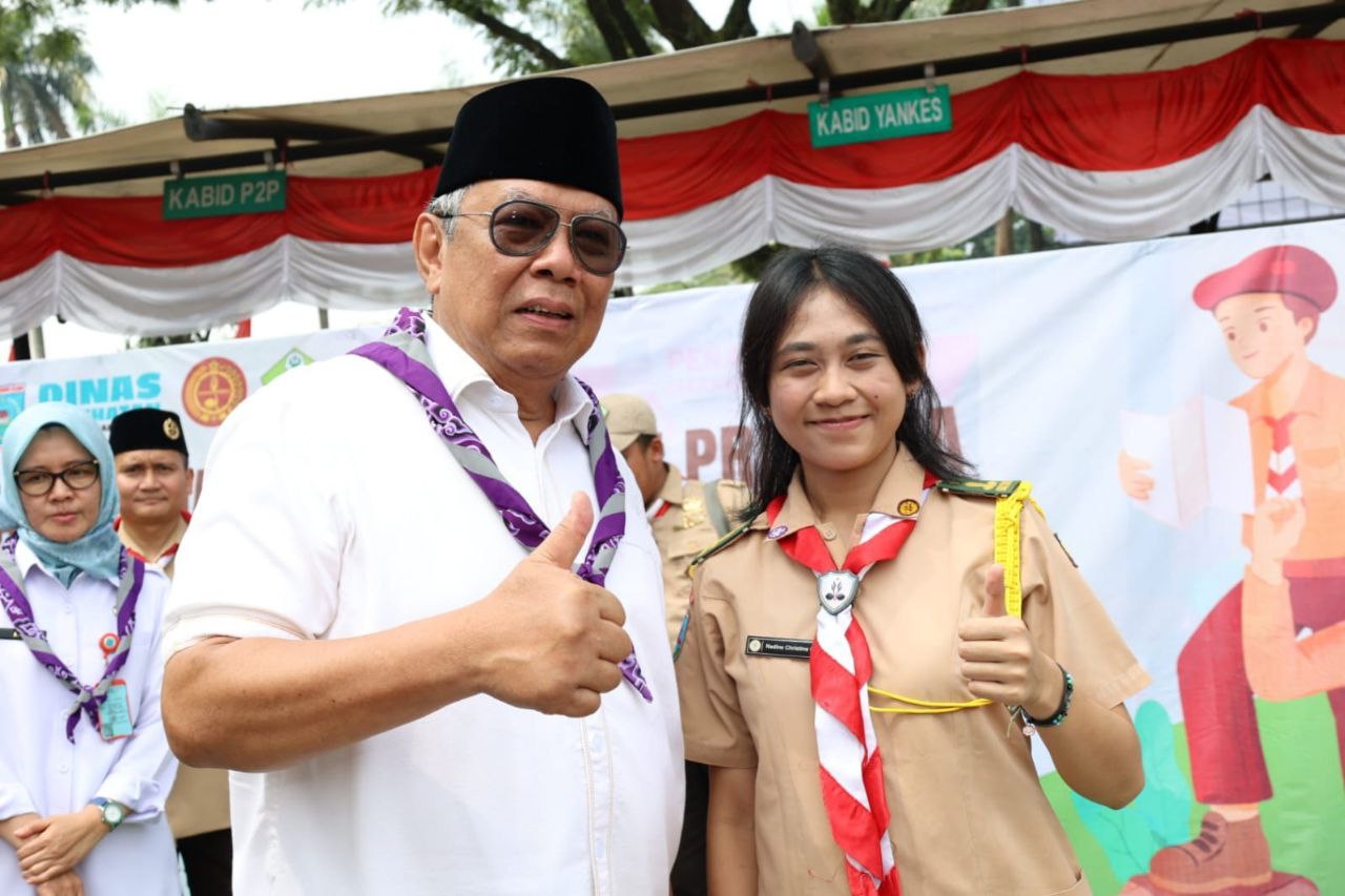 Pemilu 2024, Benyamin Davnie Nyoblos di TPS 19, Pilar Saga di TPS 028