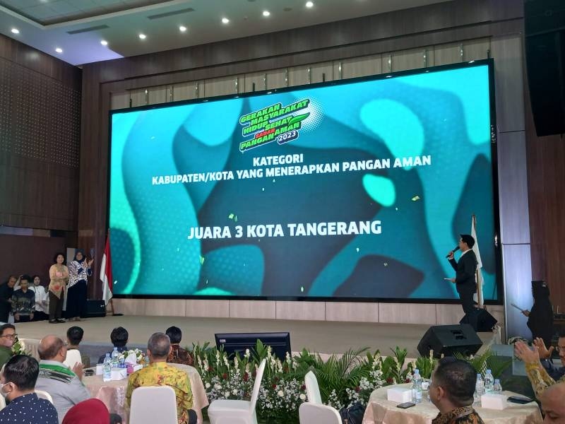 Pemerintah Kota Tangerang meraih Penghargaan Kota Aman Pangan Terbaik ke-3