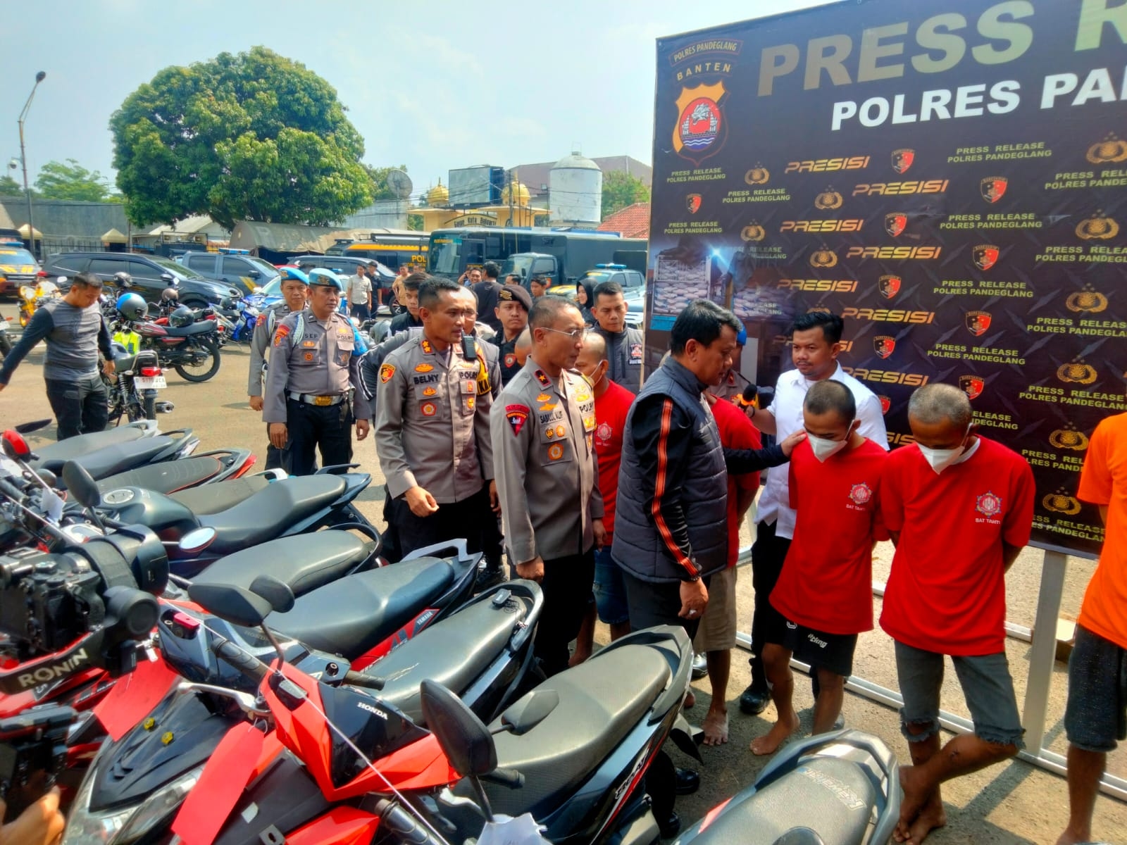 5 Maling Motor di Pandeglang Diciduk, 13 Motor Curian Diamankan