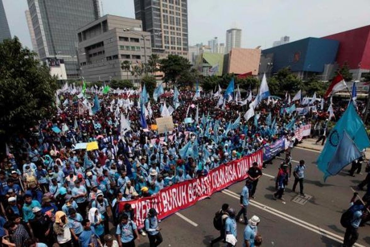 PROTES! UMP Provinsi Banten Tahun 2024 Cuma Naik 2,5 Persen Tidak Sesuai Dengan Harapan Buruh
