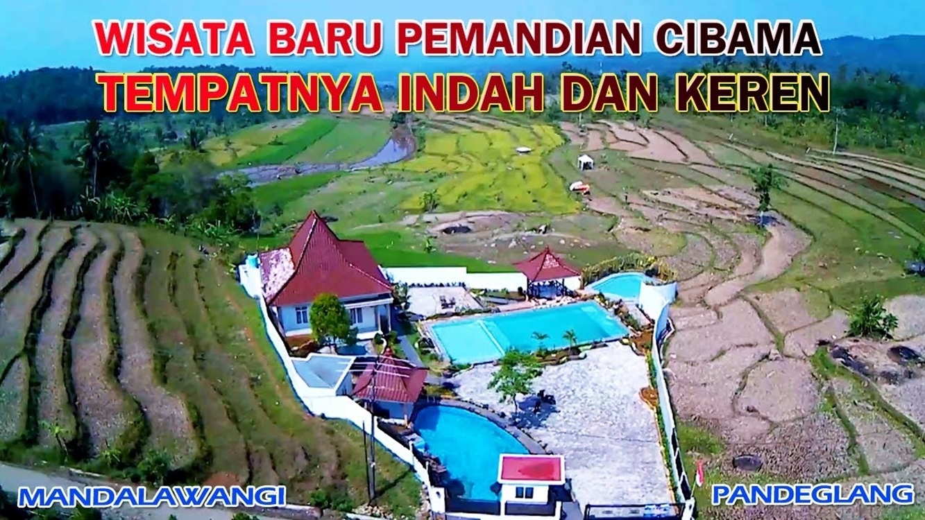 Destinasi Wisata Cibama Tampak Manja Bersandar Diantara Gunung Pulosari dan Aseupan