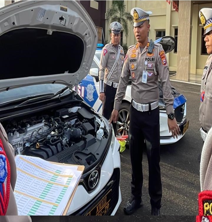 Jelang Nataru, Satlantas Polres Pandeglang Gencar Cek Kendaraan Dinas Guna Mempersiapkan Operasi Lilin