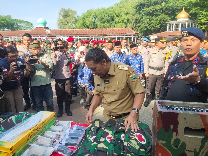 Siaga Bencana saat Nataru 2024, Gubernur Banten Al Muktabar Gelar Apel Pasukan