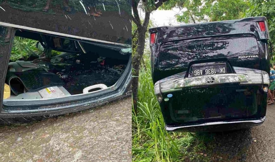 Ikuti Google Maps, Mobil Calon Anggota DPD Bali dan Istri Alami Rem Blong dan Terbalik