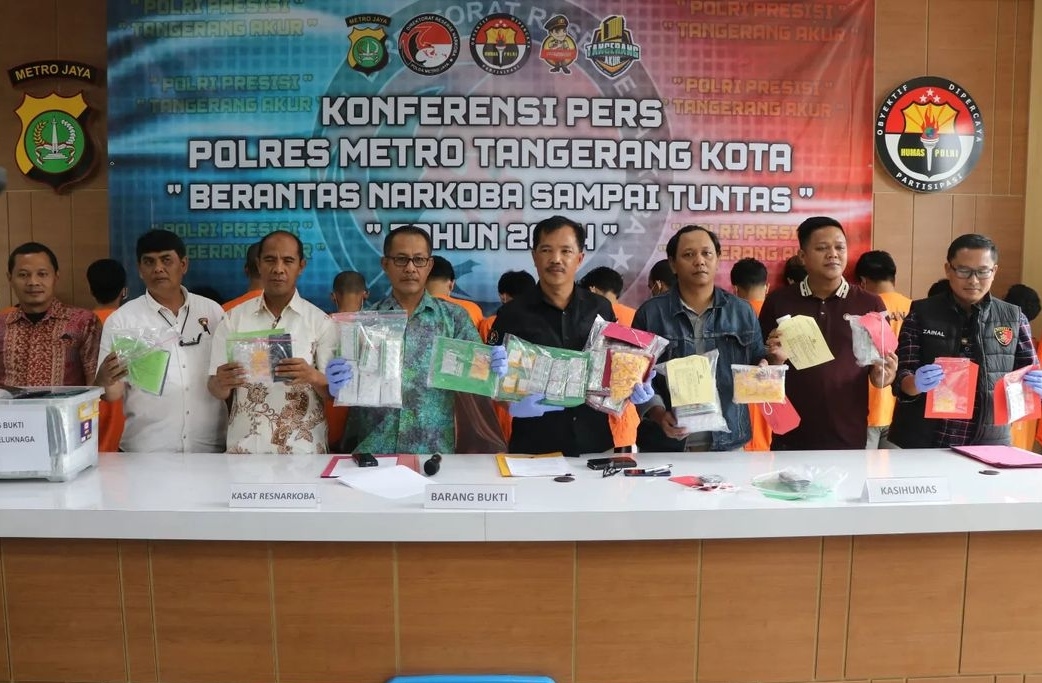 14 Pemuda asal Aceh Ditangkap Jual Obat-obatan Terlarang di Kota Tangerang