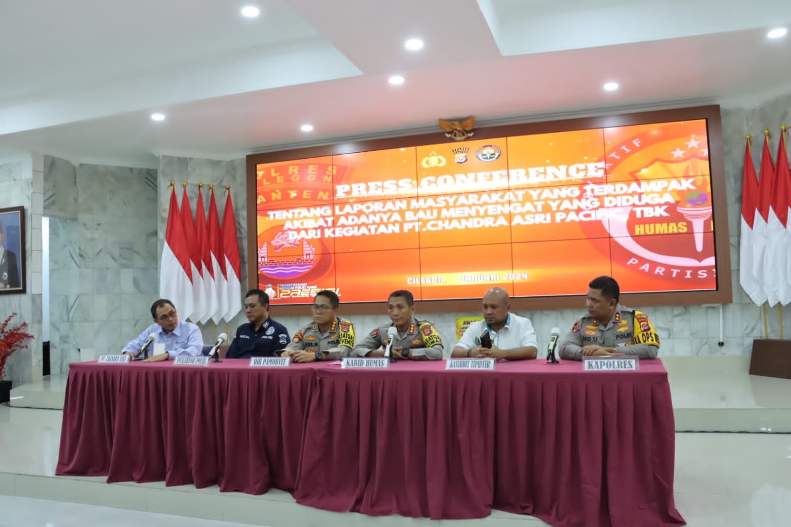 Tim Puslabfor Polri Temukan Gas Hidrokarbon di PT Chandra Asri Pacifik