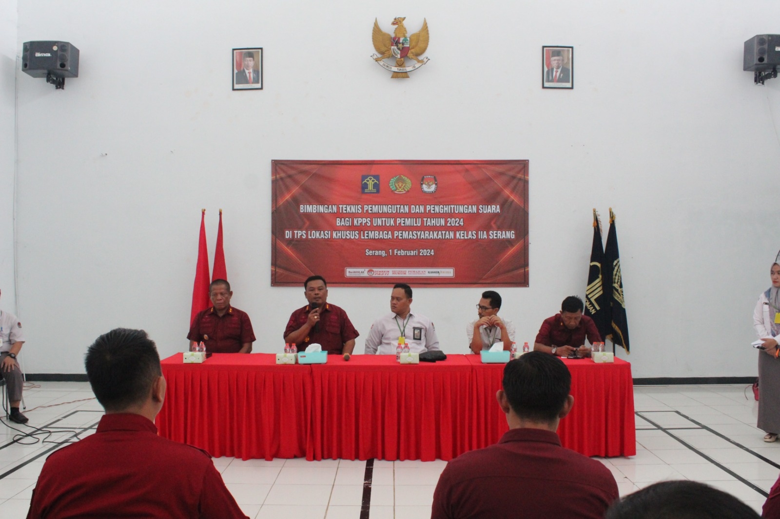 KPU Kota Serang Berikan Bimtek Pemungutan dan Penghitungan Suara Bagi Petugas KPPS Lapas Serang