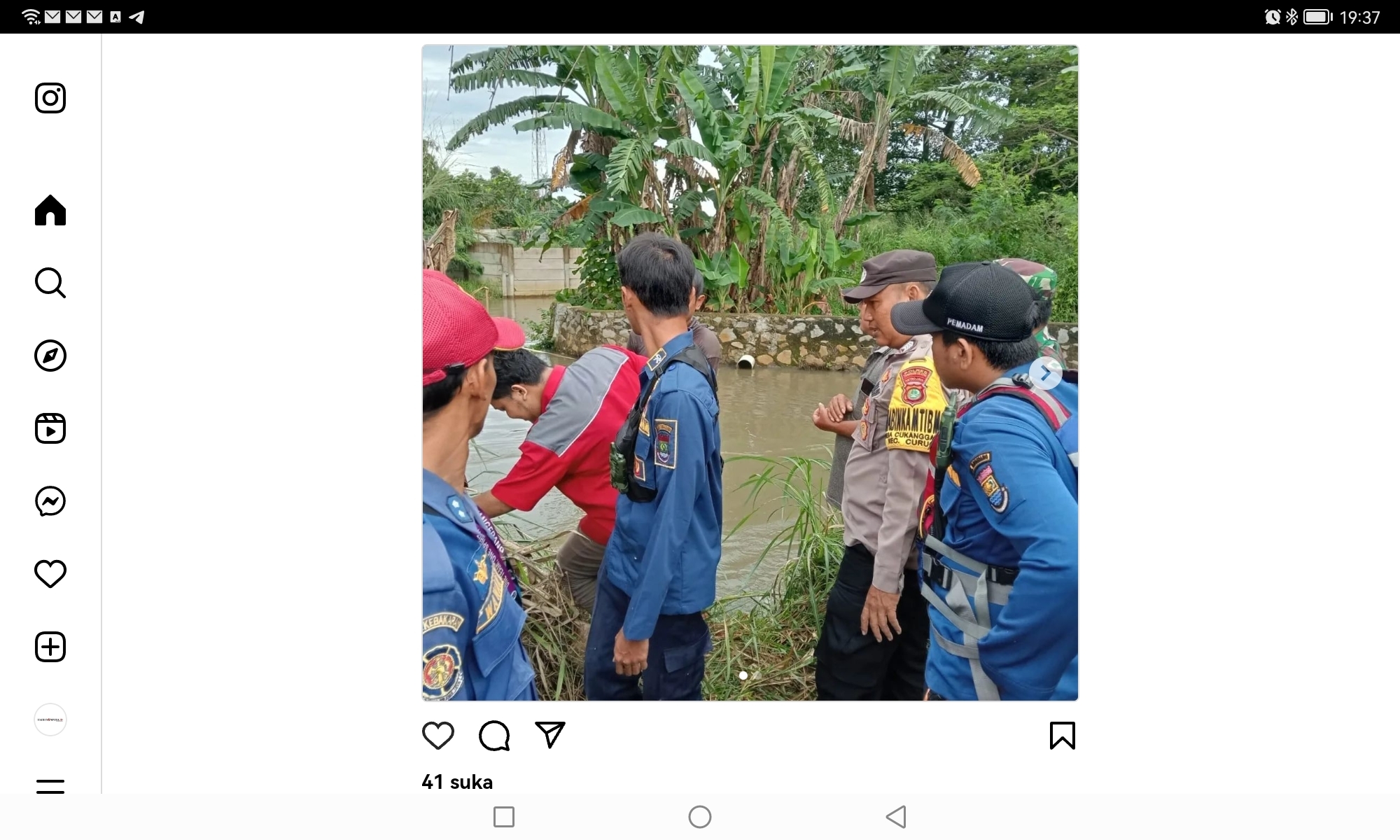 Mancing di Kali Cirarab Tangerang, Ayah Anak Tenggelam! Tim SAR Lakukan Pencarian