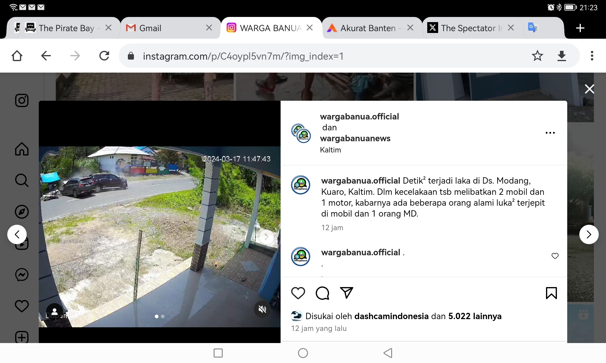 Detik-detik Tabrakan Banteng di Kaltim, Siswa TK Tewas di Kursi Depan