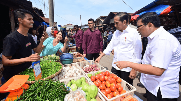 Presiden Joko Widodo Tinjau Pasar Senggol Dumai, Pastikan Stabilitas Harga dan Ketersediaan Sembako