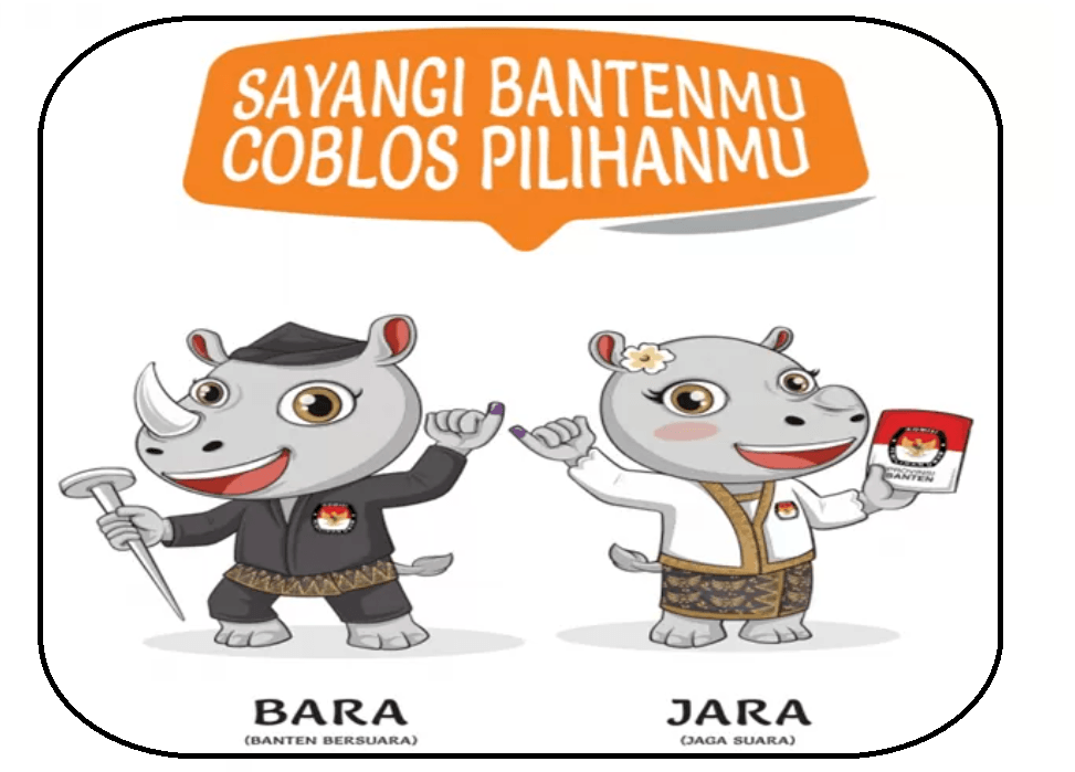 KPU Provinsi Banten Tetapkan Badak Bercula Satu, Bara dan Jara Sebagai Maskot Pemilihan Gubernur dan Wakil Gubernur Banten 2024