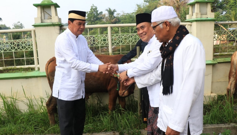 Sekda Moch. Maesyal Rasyid: Idul Adha Momen Saling Menolong dan Kesetiakawanan Sosial, Pemkab Tangerang Serahkan 30 Ekor Sapi Kurban
