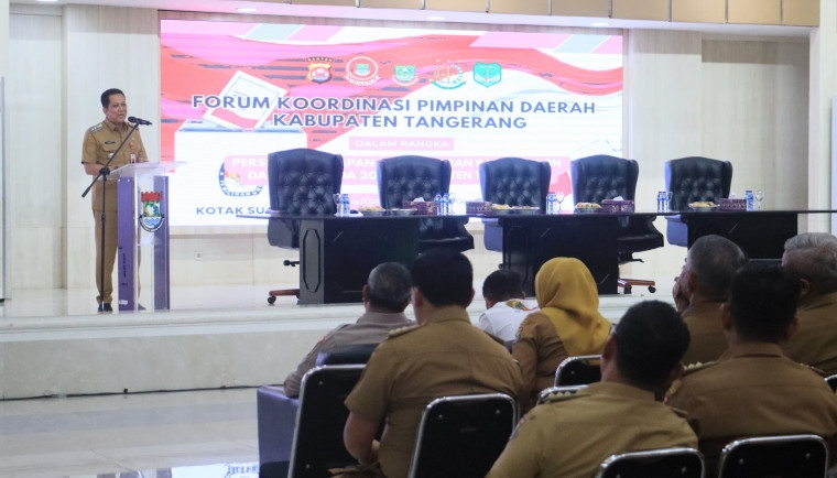 Pemkab Tangerang Berkordinasi Dengan Forkopimda Gelar Sosialisasi Tahapan Pilkada 2024