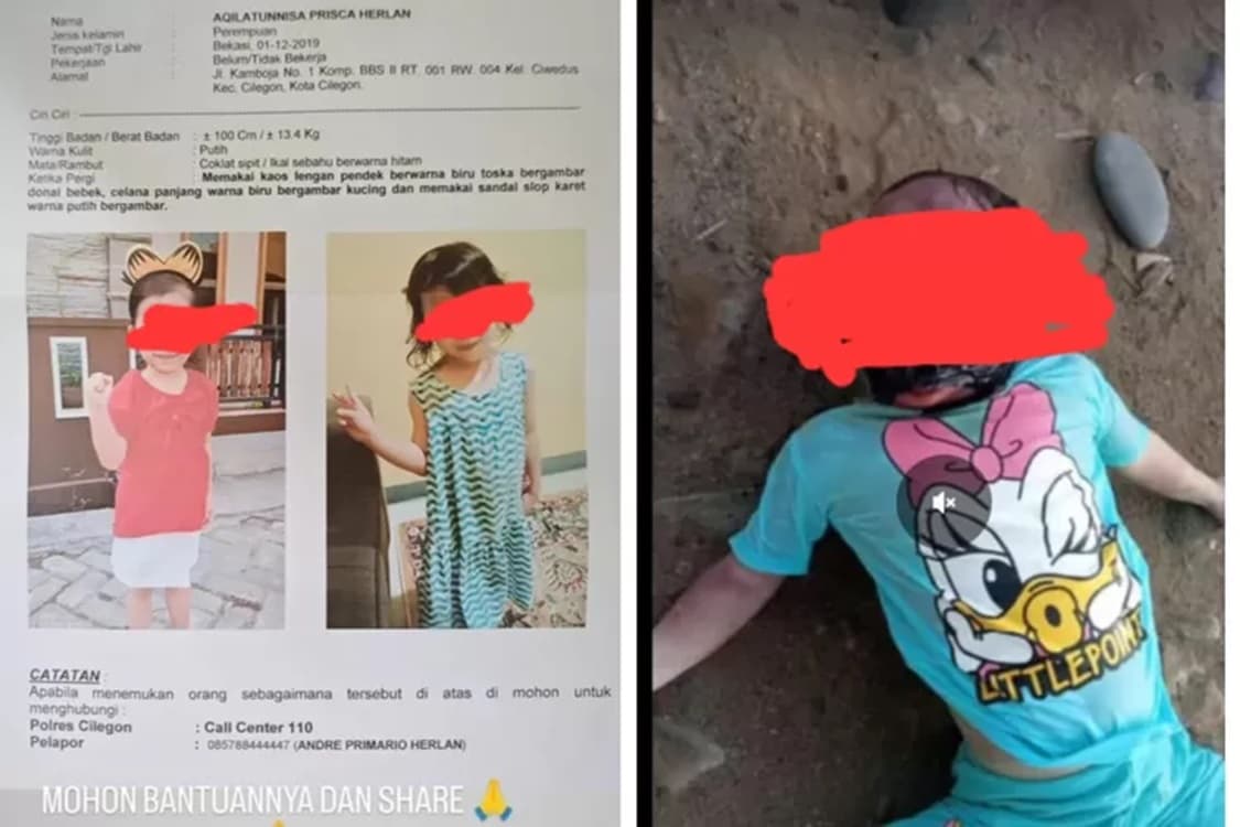 Aqilatunnisa, Bocah Berusia 5 Tahun, Ditemukan Tewas di Muara Sungai Cihara Lebak Banten Setelah Hilang 2 Hari