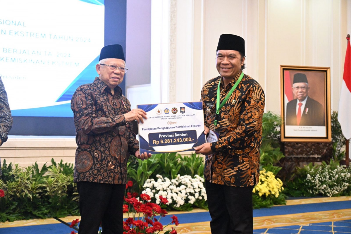 Pemprov Banten Terima Insentif Fiskal Sebesar Rp6,281 Miliar, Sebagai Daerah Berkinerja Baik Dalam Penghapusan Kemiskinan Ekstrem Tahun 2024